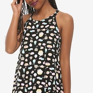 PUSHEEN BAKED GOODS GIRLS SHARK BITE TANK TOP